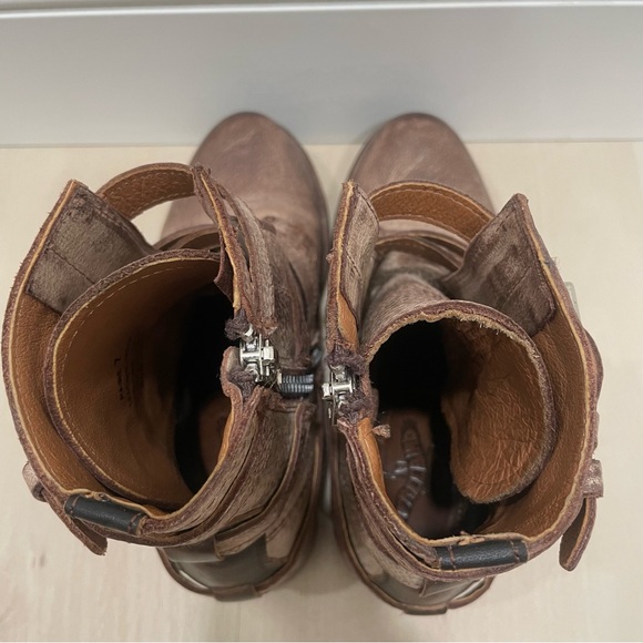 Freebird Raine Boots Blush Women's 7 Straps Buckle Brown Leather - Picture 8 of 16